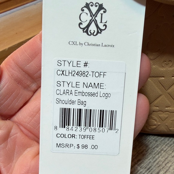 Christian Lacroix Toffee Embossed Shoulder Bag - Picture 2 of 13